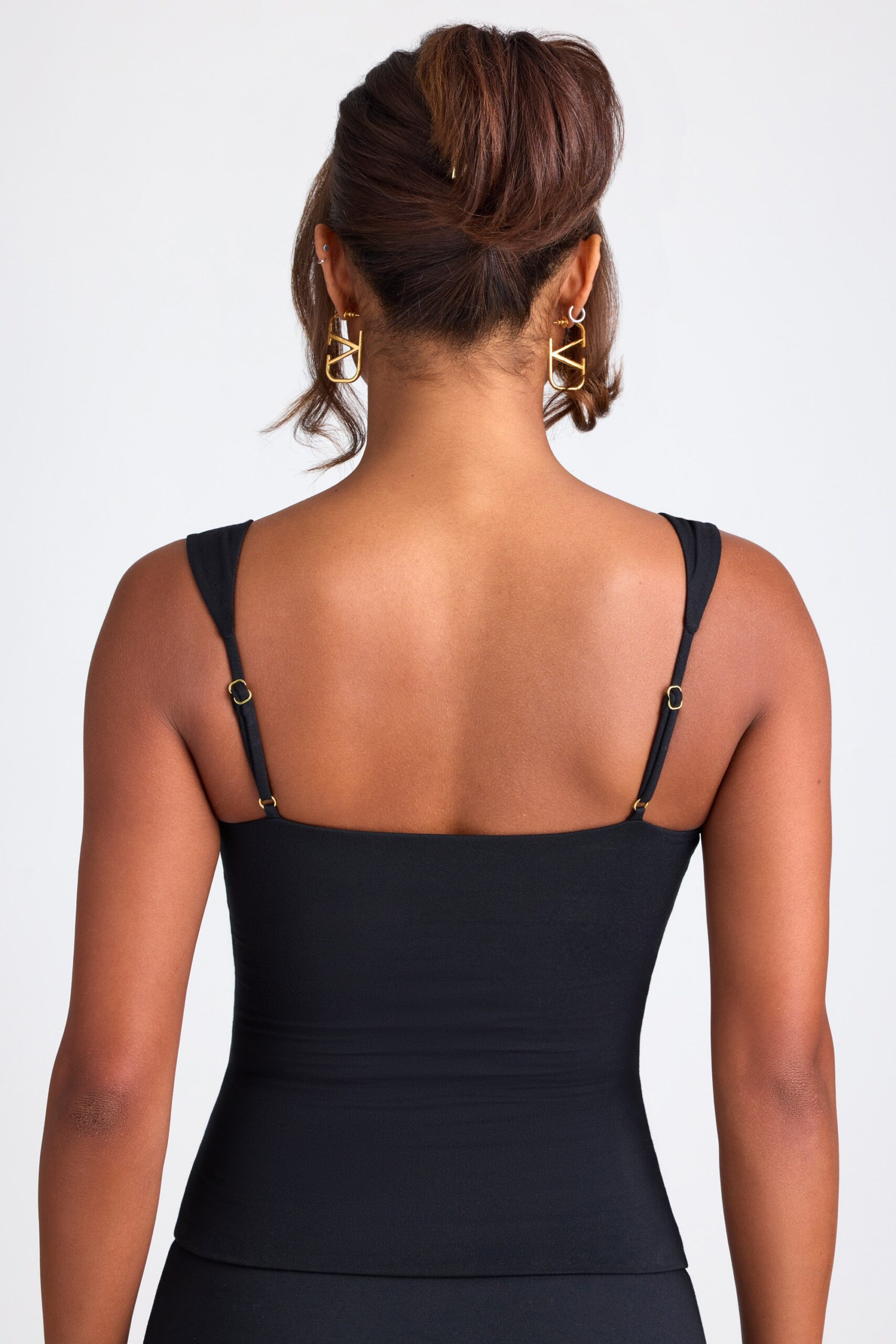Modal Sweetheart-Neck Top in Black - Image 2