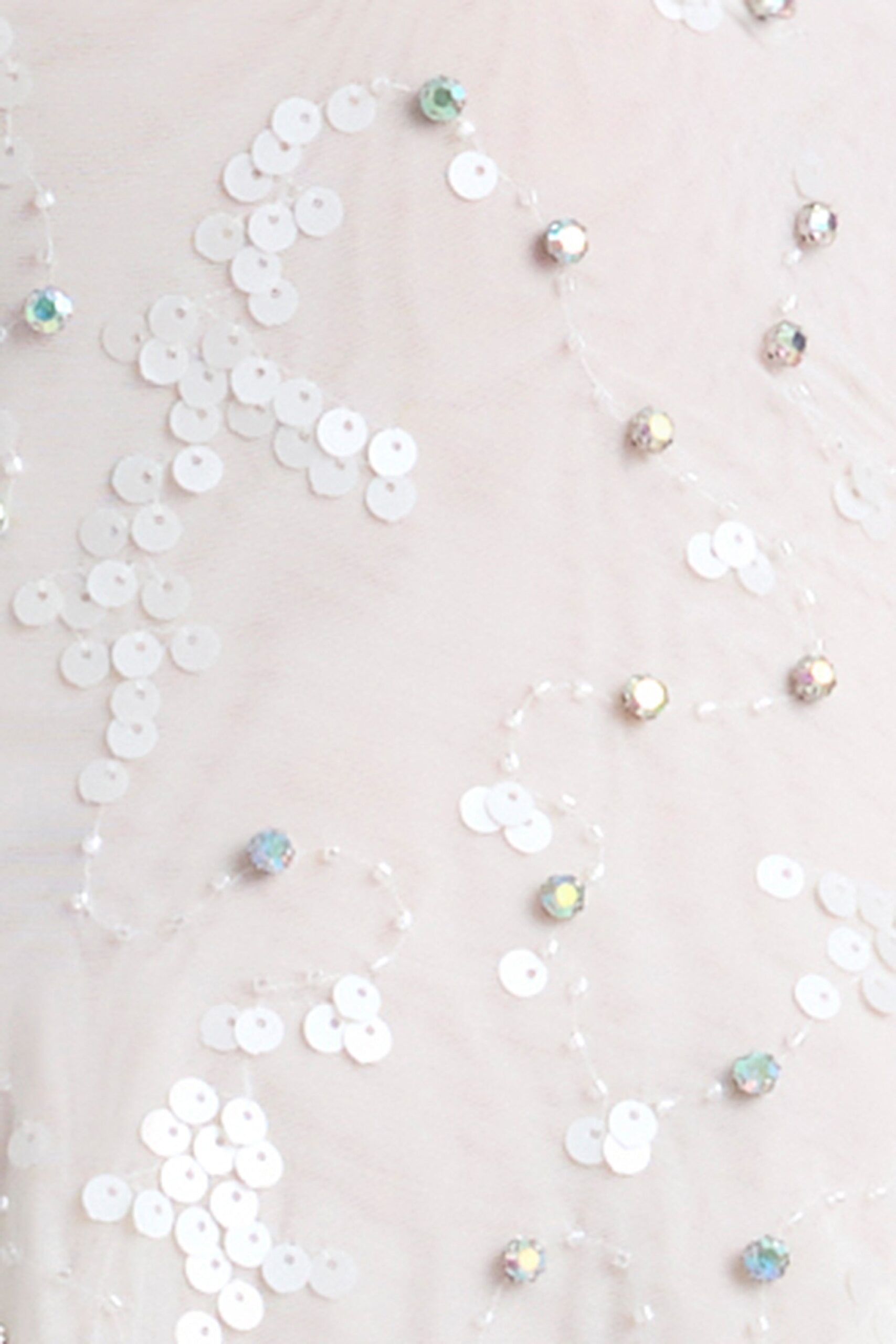 Embellished Multi-Strap Mini Dress in Ivory - Image 4